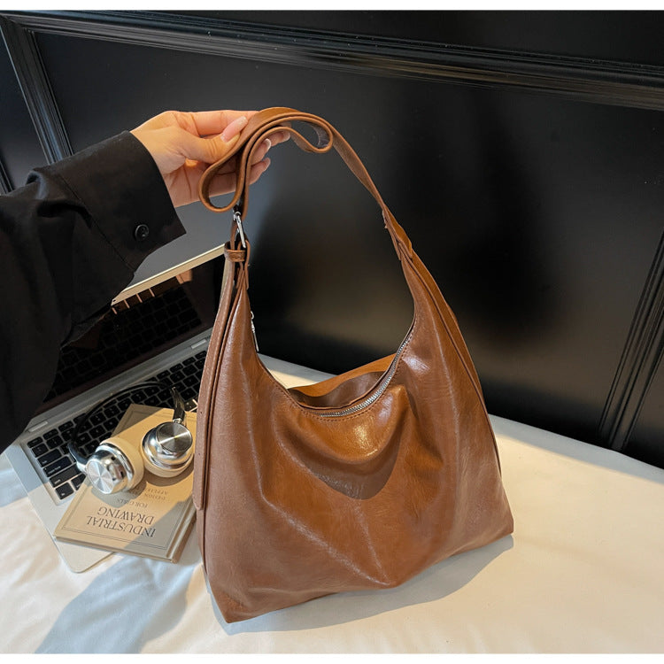 Soft Leather Slouchy Shoulder Bag Stornfield