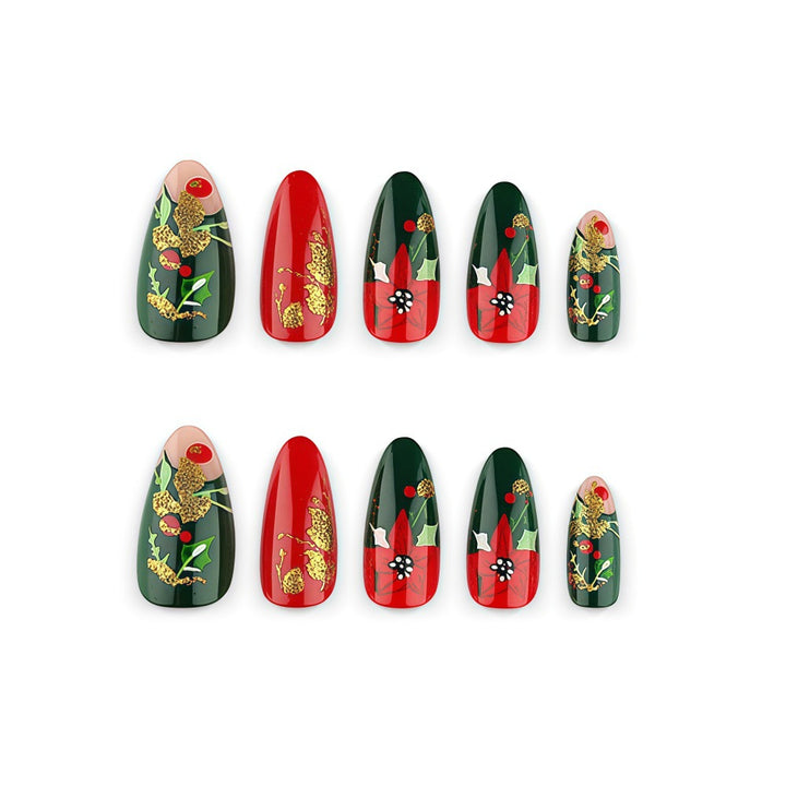 Artificial Nail Set with Festive Design Stornfield