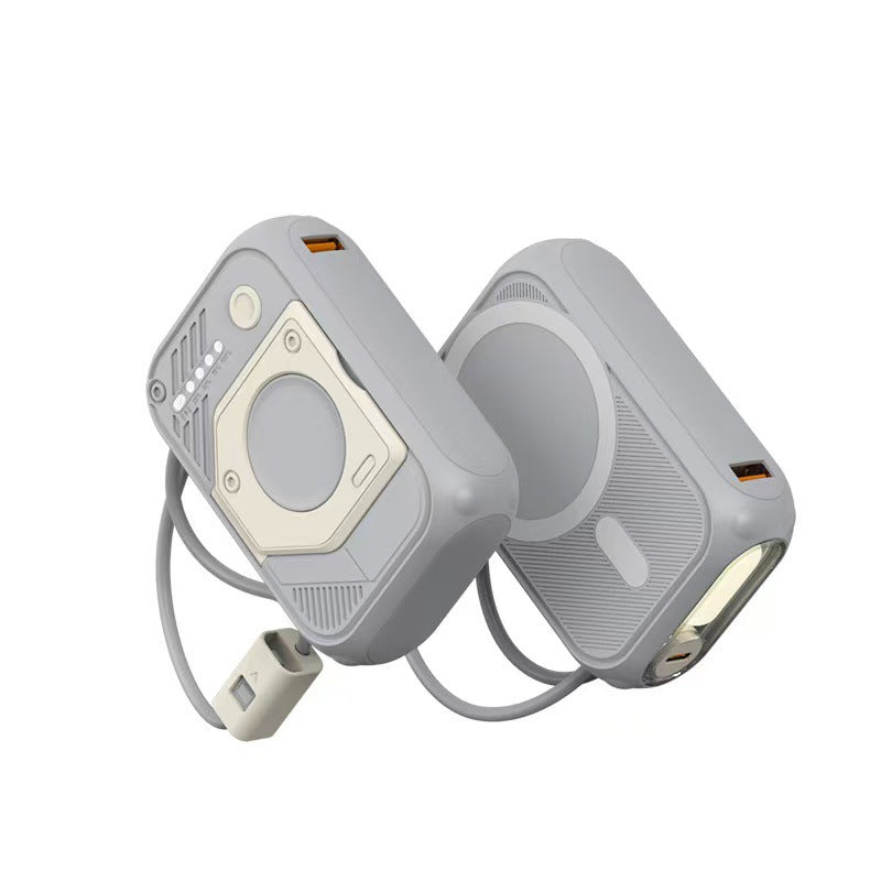 Multifunctional power bank with LED light and integrated charging cable Stornfield