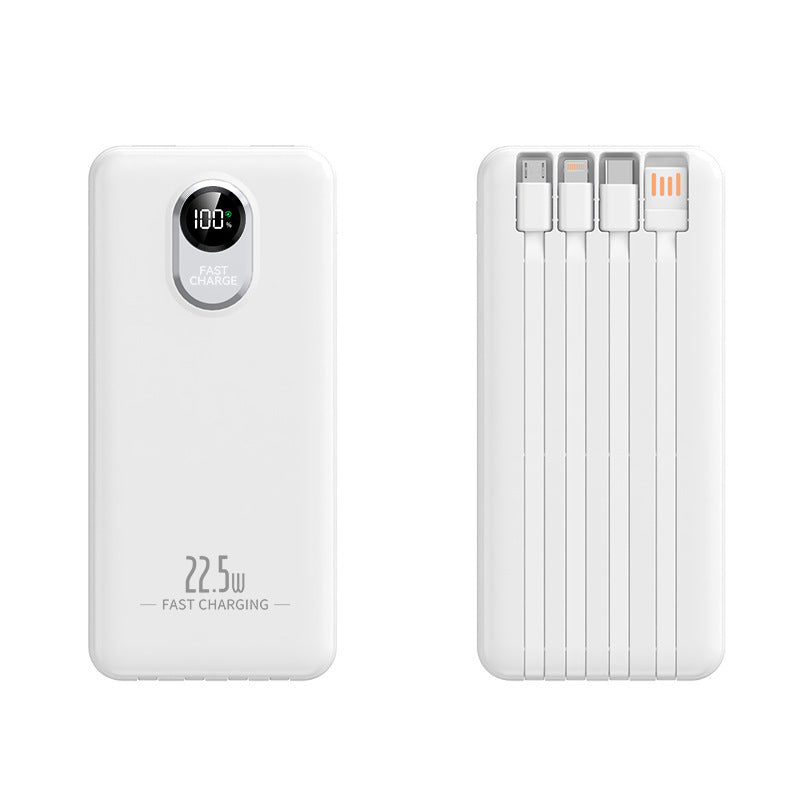 Portable power bank with 22.5 W fast charging function and integrated cables Stornfield