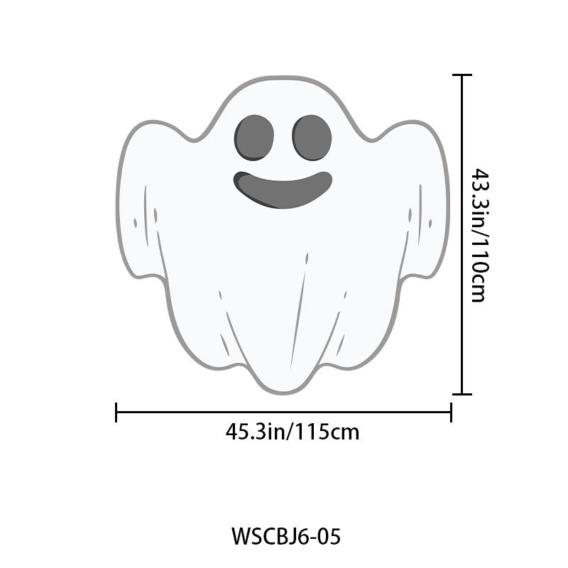 Large Halloween wall sticker vinyl with dancing skeletons and removable self-adhesive film
