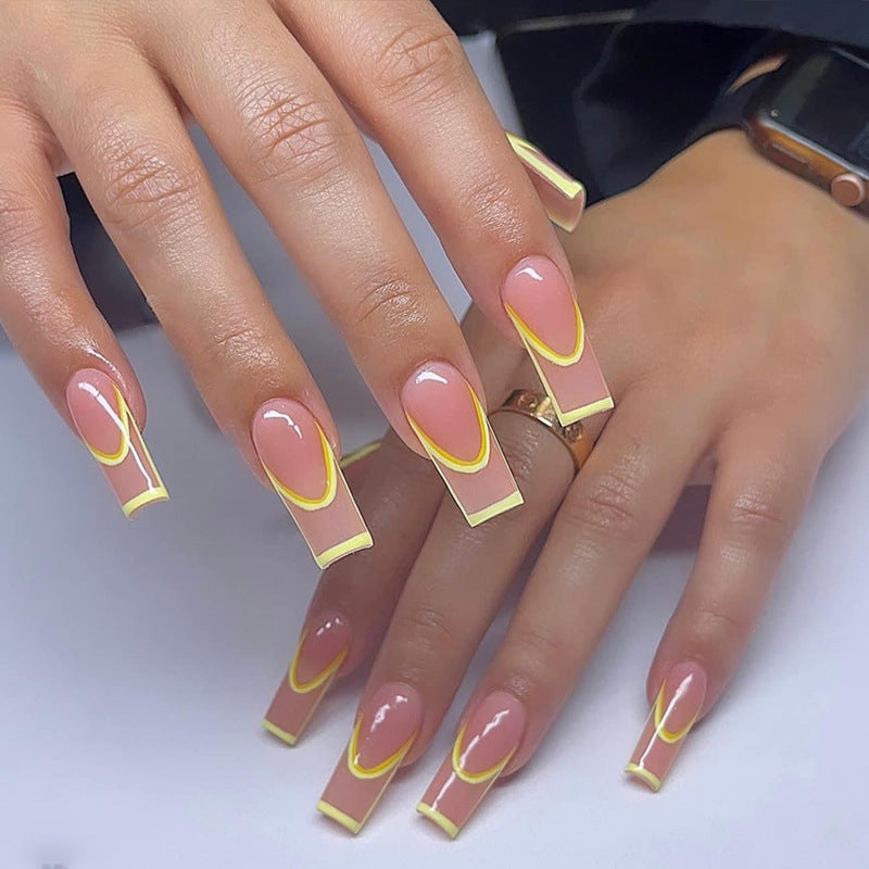 Artistic Nail Tips with Geometric Design Stornfield