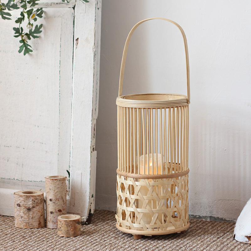Handcrafted lantern made of rattan Stornfield