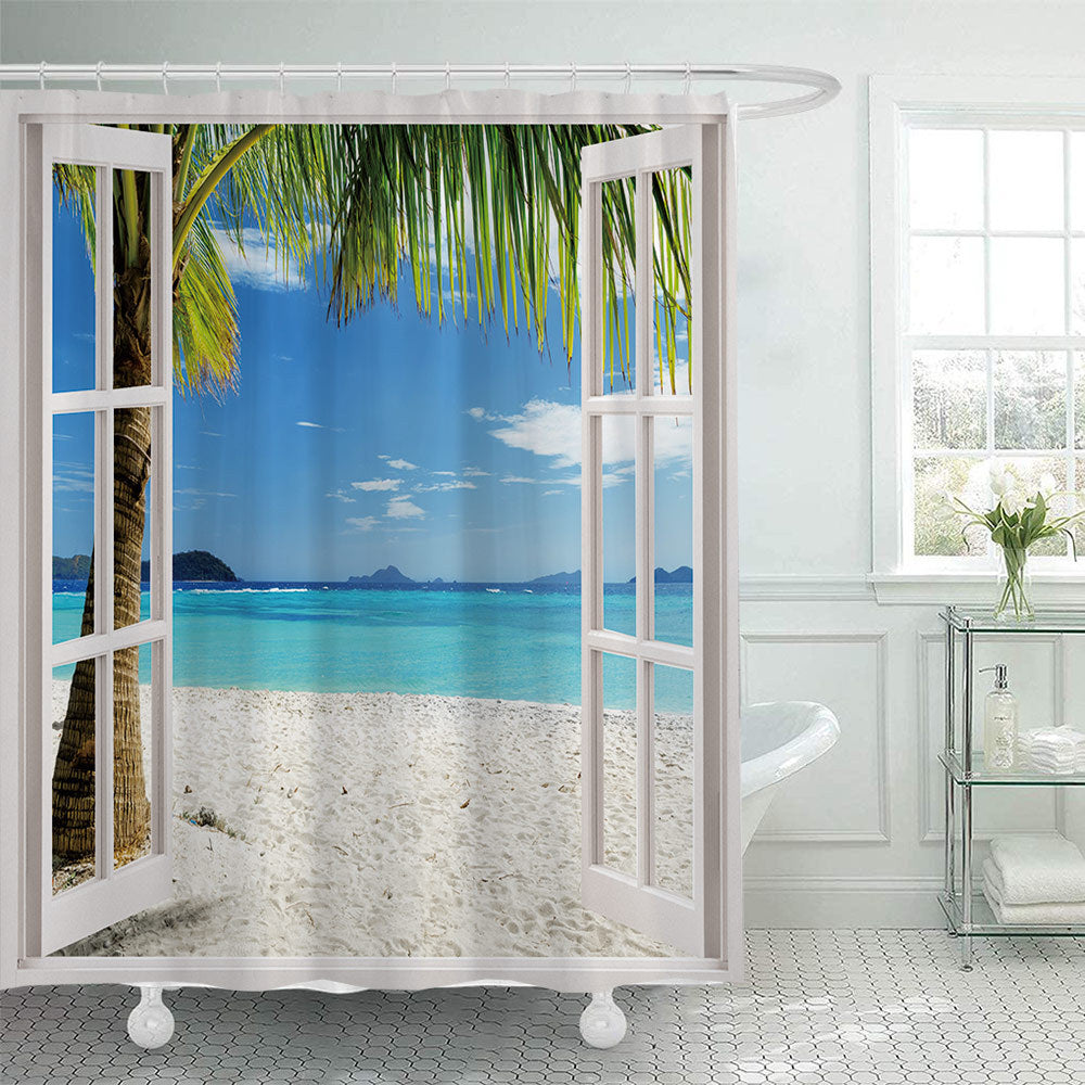 Coastal Escape Shower Curtain Stornfield