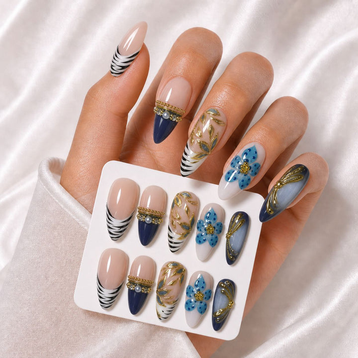 Elegant Artistic Press-On Nail Extensions Stornfield