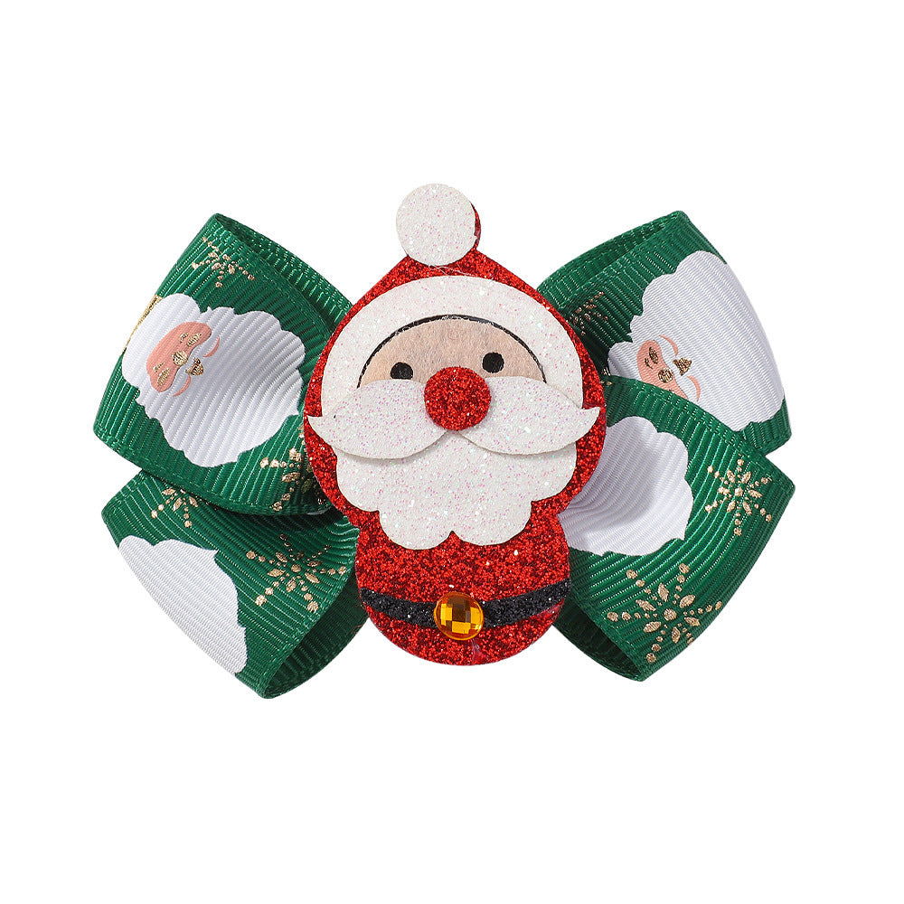 Festive Holiday Hair Bow Clip Stornfield