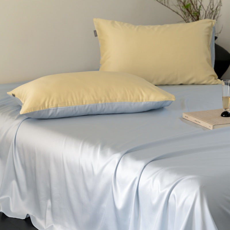 Satin bedding set with pillowcases and extra soft microfiber finish