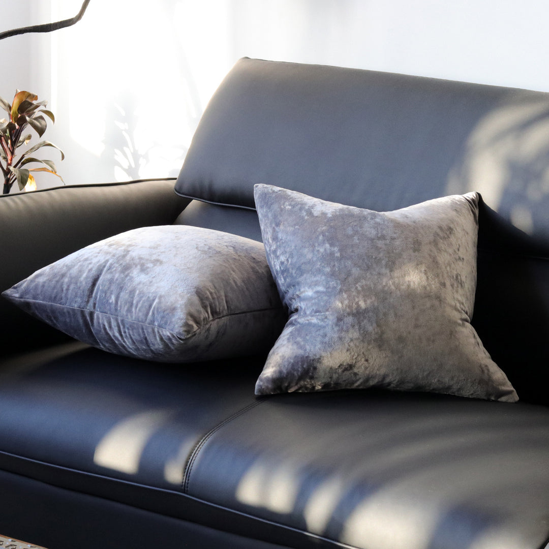 Square Crushed Velvet Decorative Throw Pillow Covers with Hidden Zipper