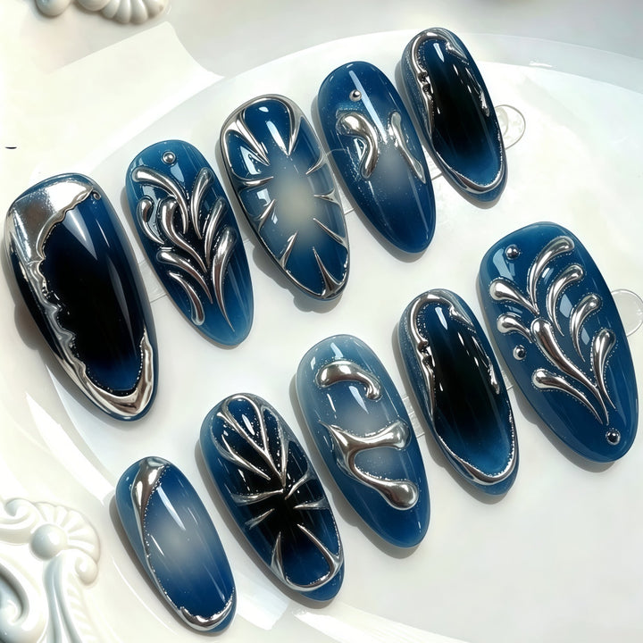Artificial nails in the elegant leaf design Stornfield