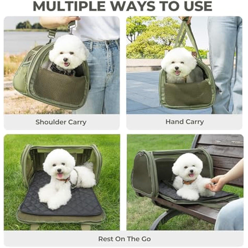 Transport box for pets with breathable mesh inserts Stornfield