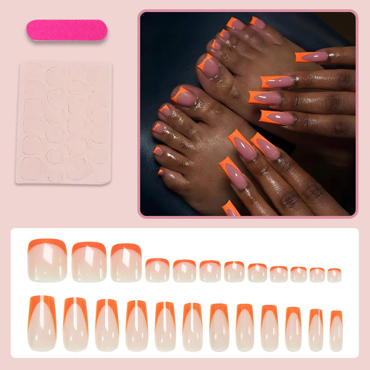 Artificial nail set with modern geometric nail designs Stornfield