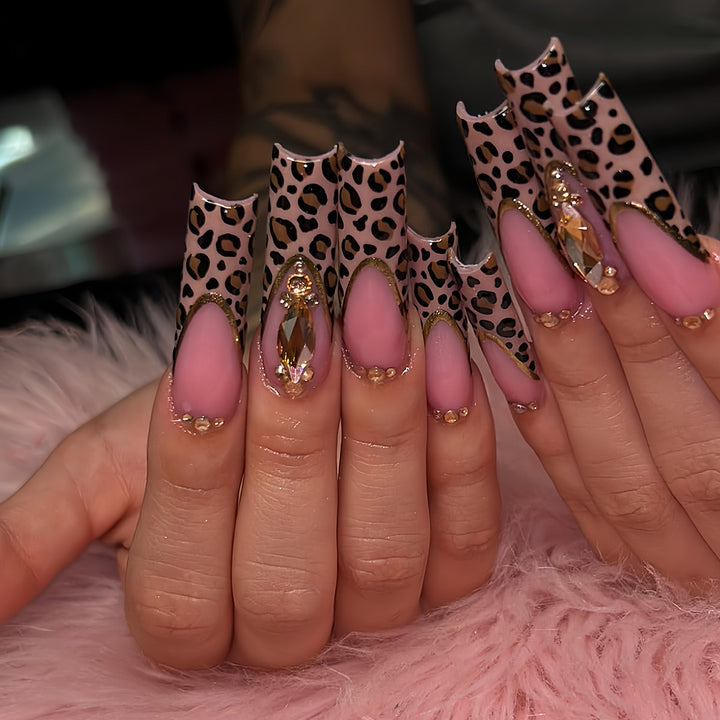 Luxury Leopard Print Press-On Nail Extensions Stornfield