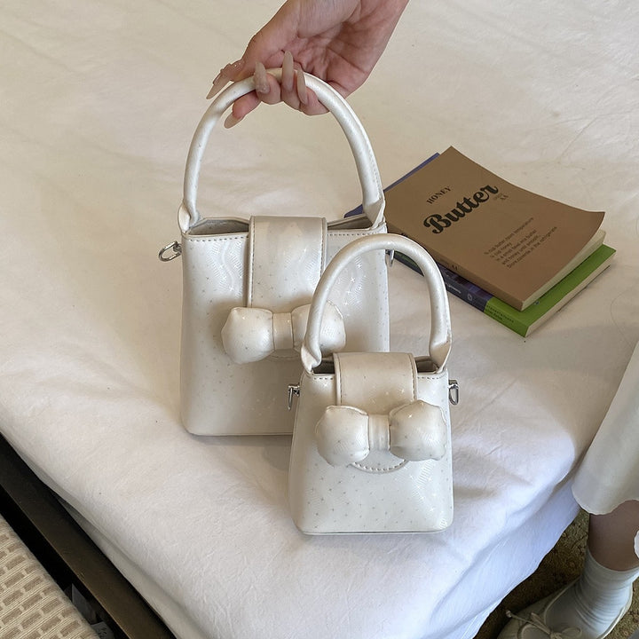 Bow-Embellished Mini Handbag