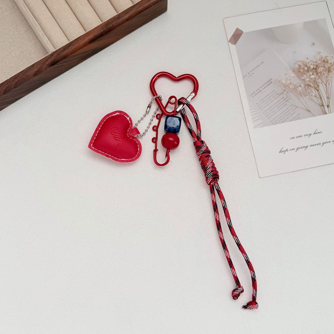 Heart-Shaped Leather Keychain Stornfield