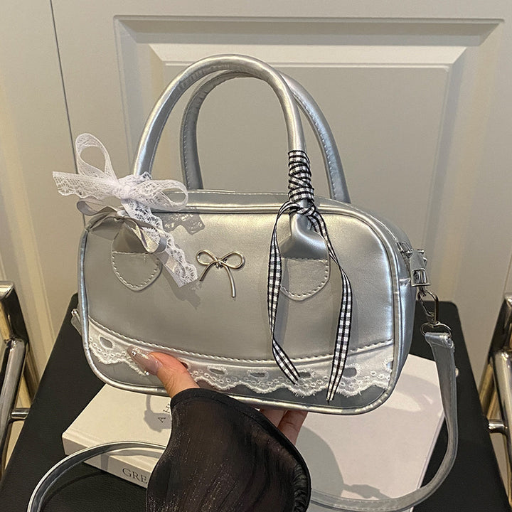 Decorative Bow-Embellished Handbag