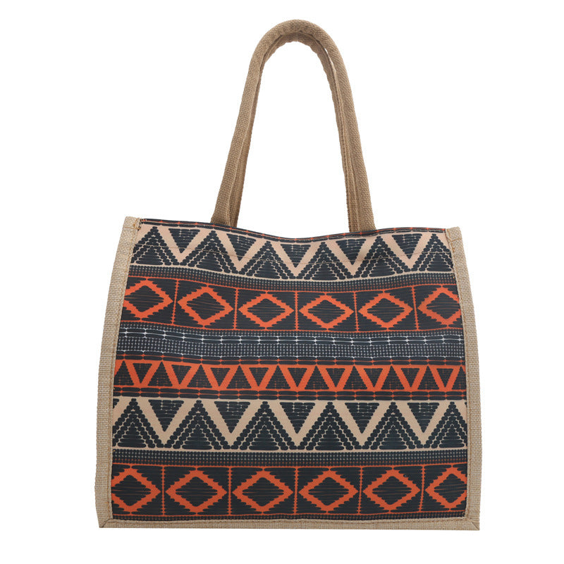 Artistic Patterned Canvas Tote Bag