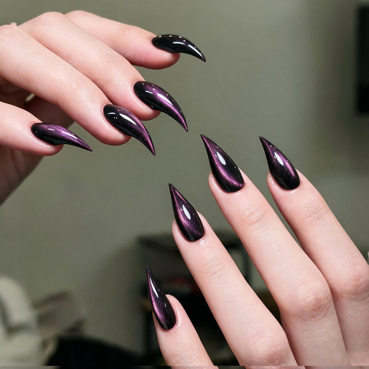 Artistic Stiletto Press-On Nail Set with Glossy Finish Stornfield