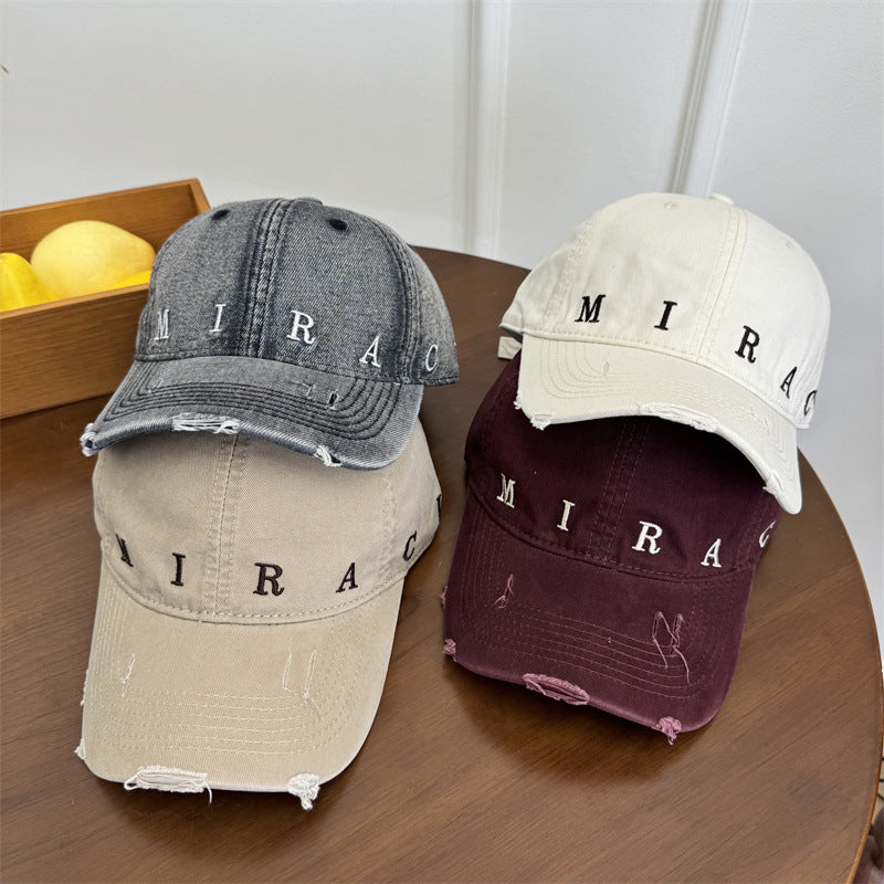 Women's Distressed Denim Baseball Cap Stornfield