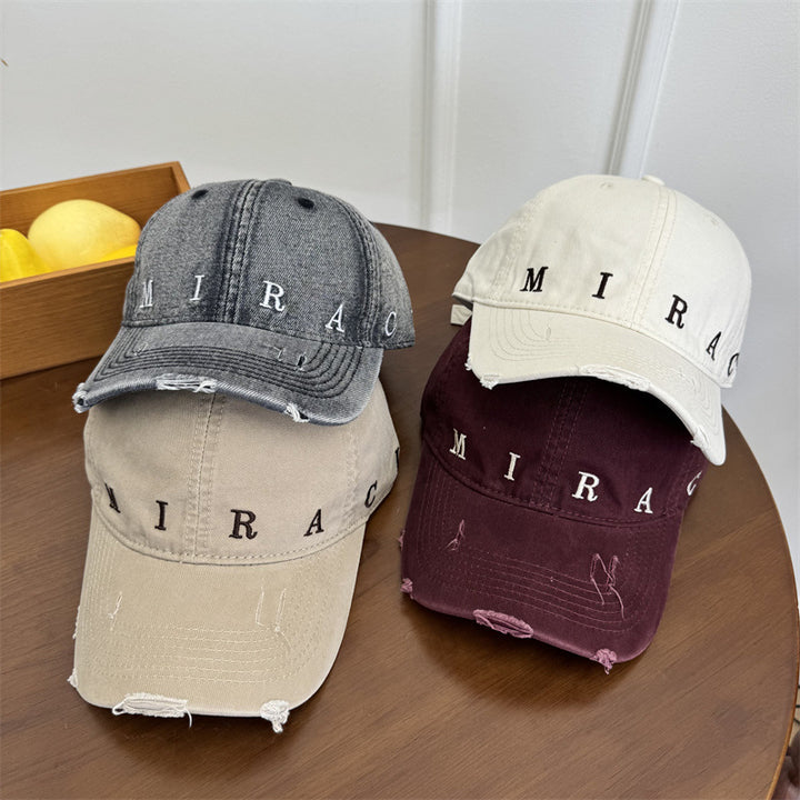 Women's Distressed Denim Baseball Cap Stornfield