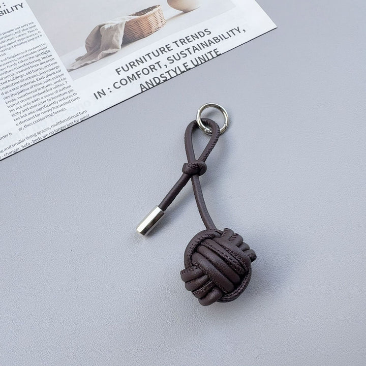 Stylish Knotted Leather Keychain Stornfield
