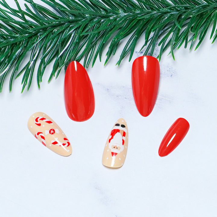 Festive Santa Claus Press-On Nail Set Stornfield
