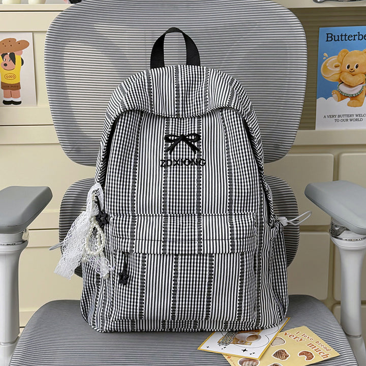 Adorable Striped Graphic Backpack Stornfield