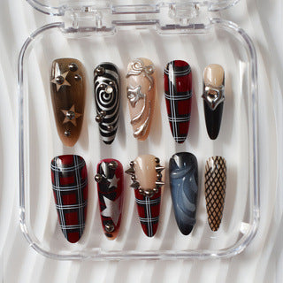 Gothic Themed Press-On Nail Art Stornfield