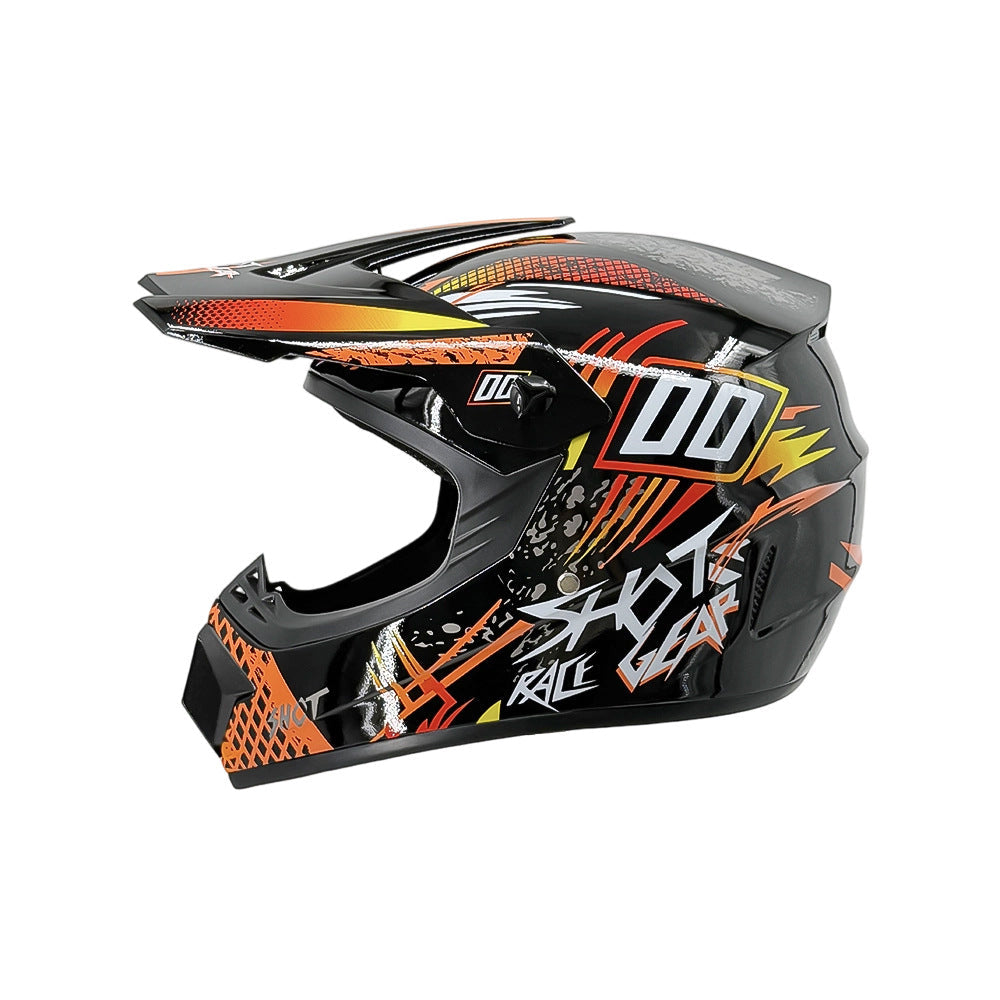 full-face motocross helmet with extended visor and reinforced chin guard Stornfield