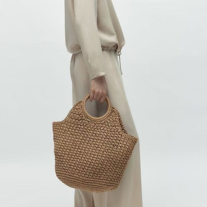Handmade basket bag with innovative round design Stornfield