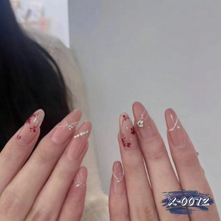 Elegant Floral Acrylic Nail Art Design