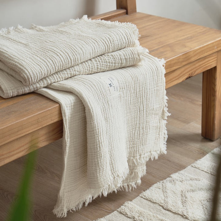 Women’s high-quality and luxurious waffle texture plaid blanket Stornfield