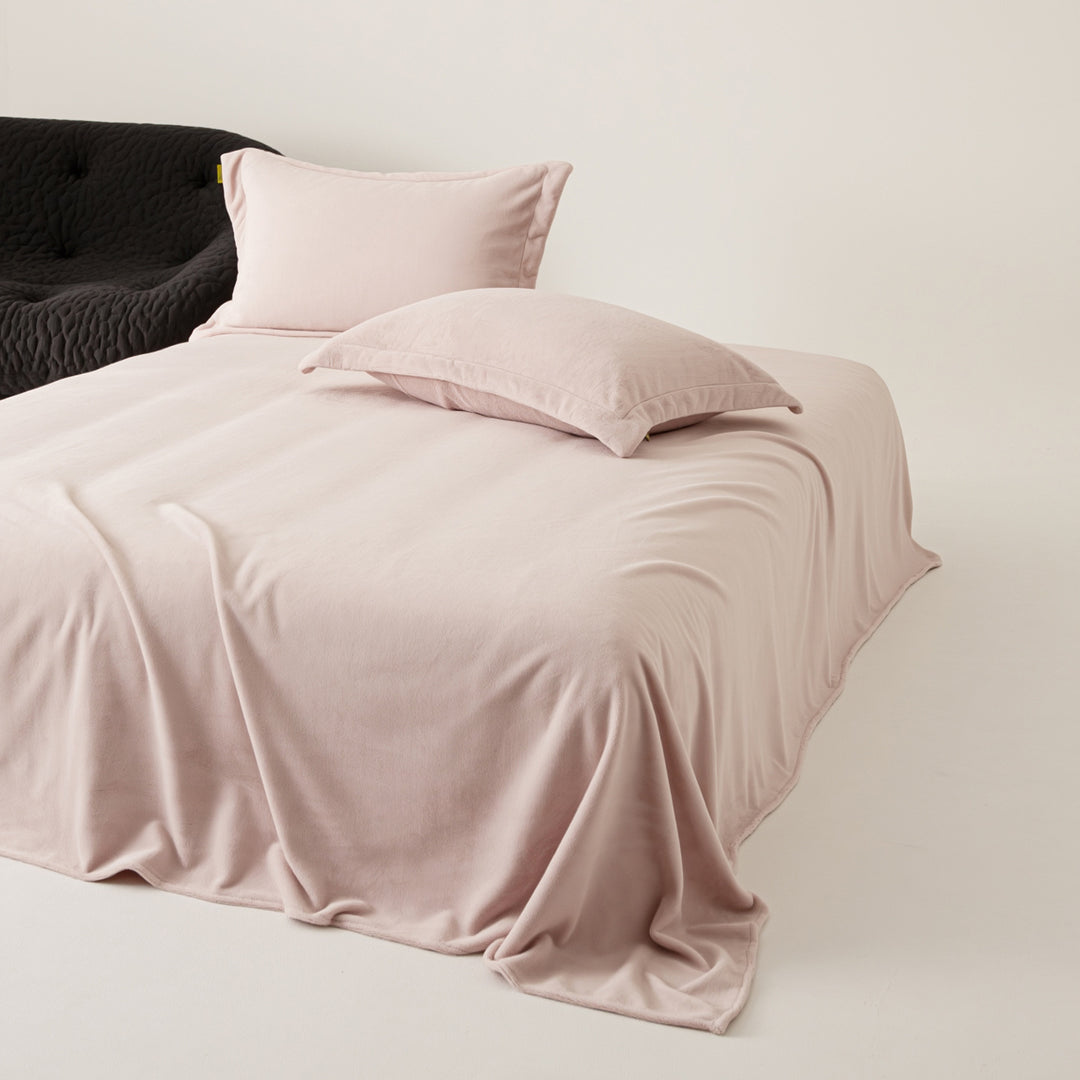 Velvet-Feel Brushed Microfiber Sheet Set with Drapey Flat Sheet & Matching Pillowcases