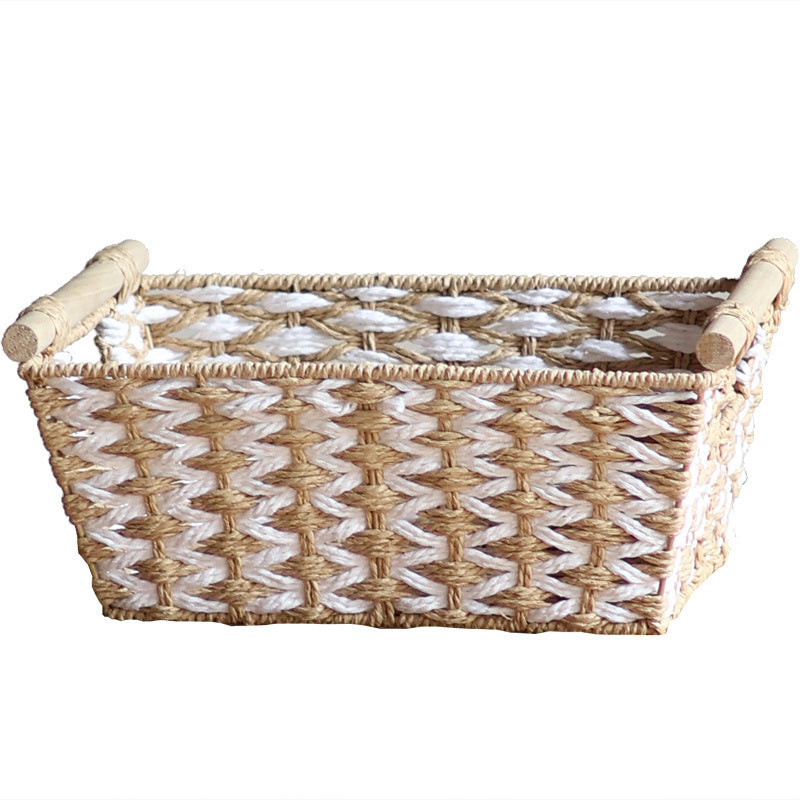 Handcrafted laundry basket made of natural material Stornfield