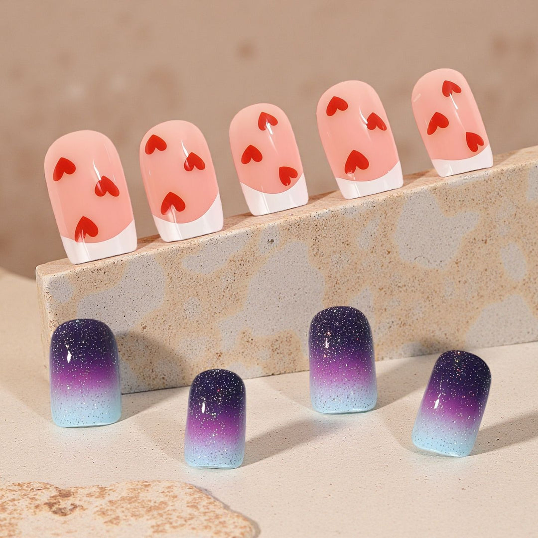 Nail Art Set with Romantic Heart Design Stornfield