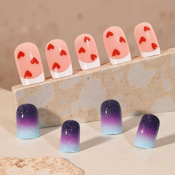 Nail Art Set with Romantic Heart Design Stornfield