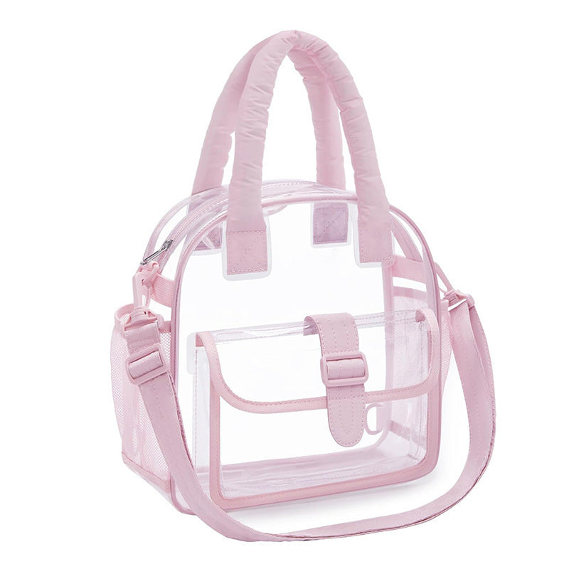 Transparent handbag with multitasking interior compartment Stornfield