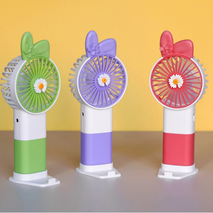 Unisex handheld fan with colorful design and adjustable tilt Stornfield