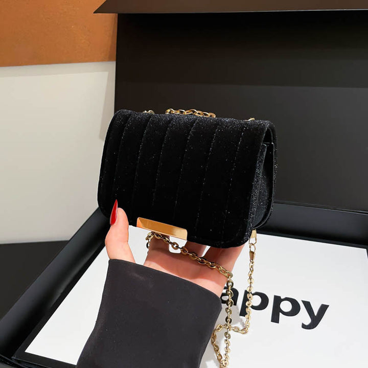 Elegant Quilted Velvet Crossbody Bag Stornfield