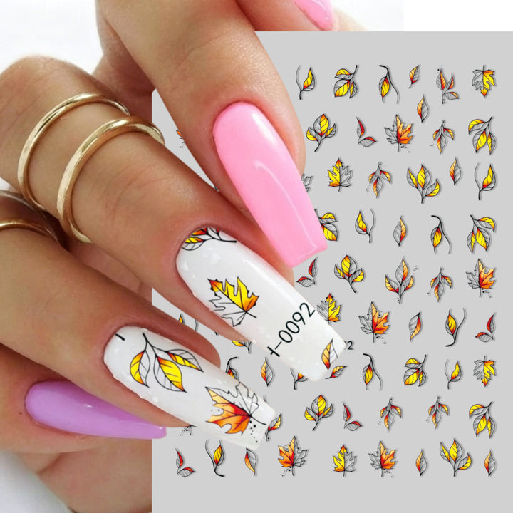 Autumn Leaf Nail Art Transfer Decals