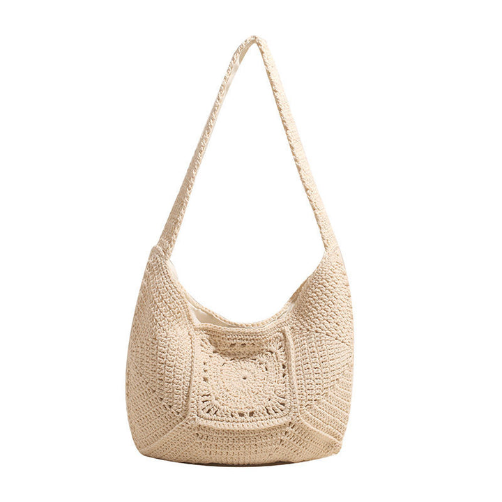 Hand-knotted shoulder bag with unique pattern Stornfield