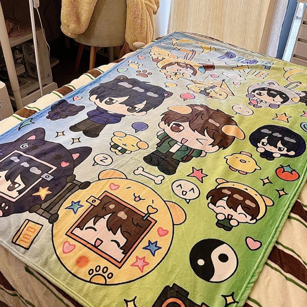 Cute Cartoon Character Throw Blanket