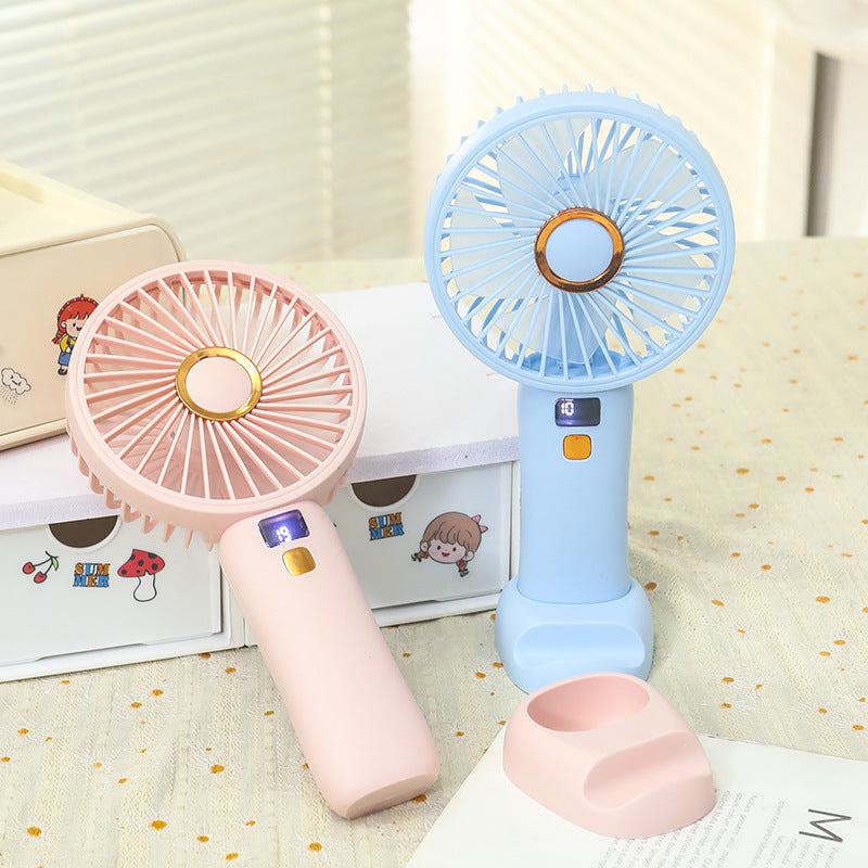 Ladies Portable USB Handheld Fan with Digital Speed Control Stornfield