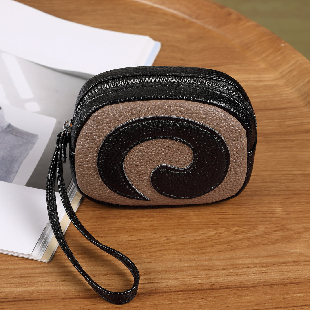 Textured Zip-Around Coin Pouch