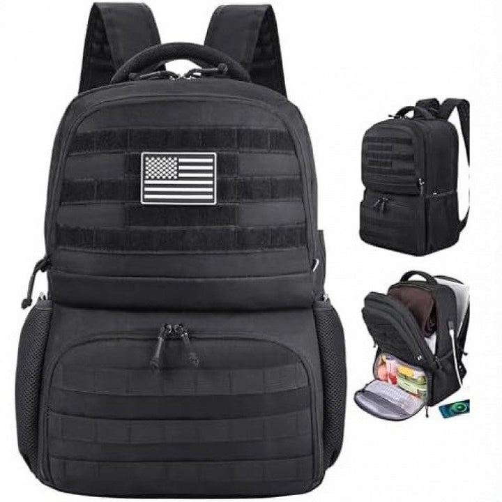 Multifunctional Backpack with Multiple Compartments and Attachment Options Stornfield