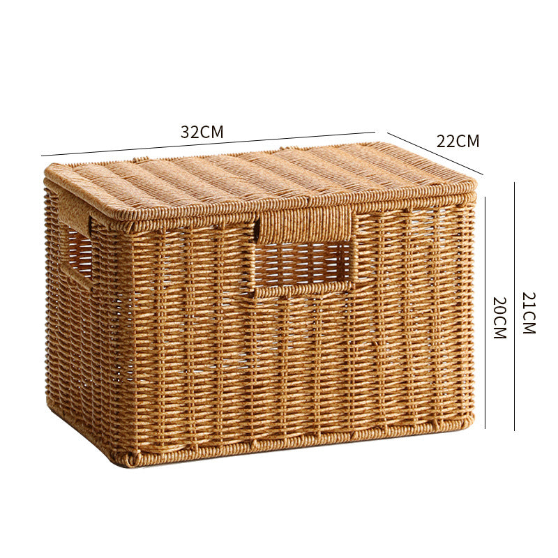 Unisex Multifunctional Storage Box made of natural wicker Stornfield
