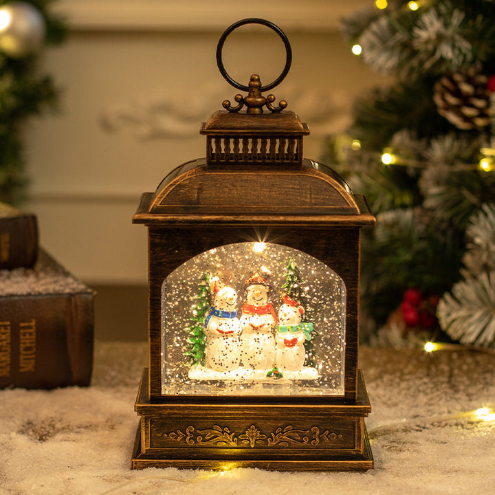 Decorative LED Snowman Lantern