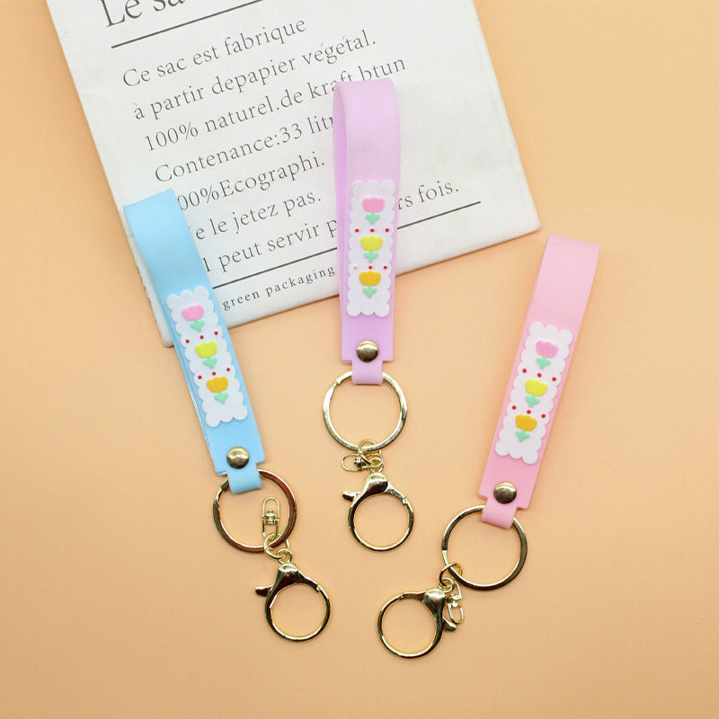 Unisex keychain made of durable silicone with playful design Bowlift