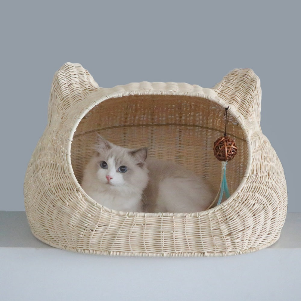 Cozy cat basket with ear design Stornfield