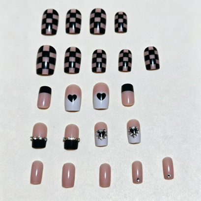 Artistic Heart-Inspired Press-On Nails Stornfield