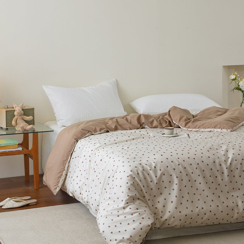 Bedding set made of high-quality cotton satin with duvet cover and pillowcases